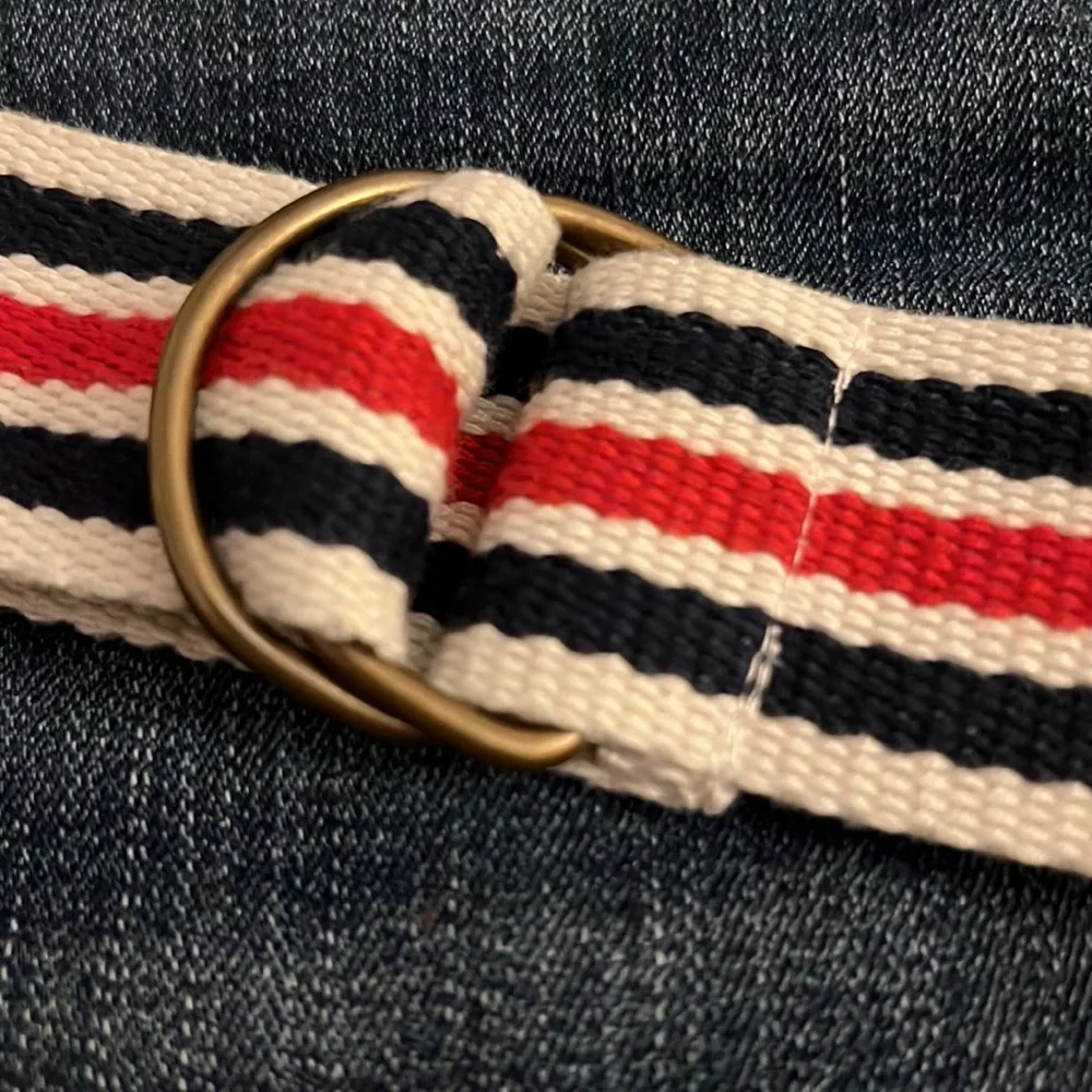 NWOT Double brass ring woven belt